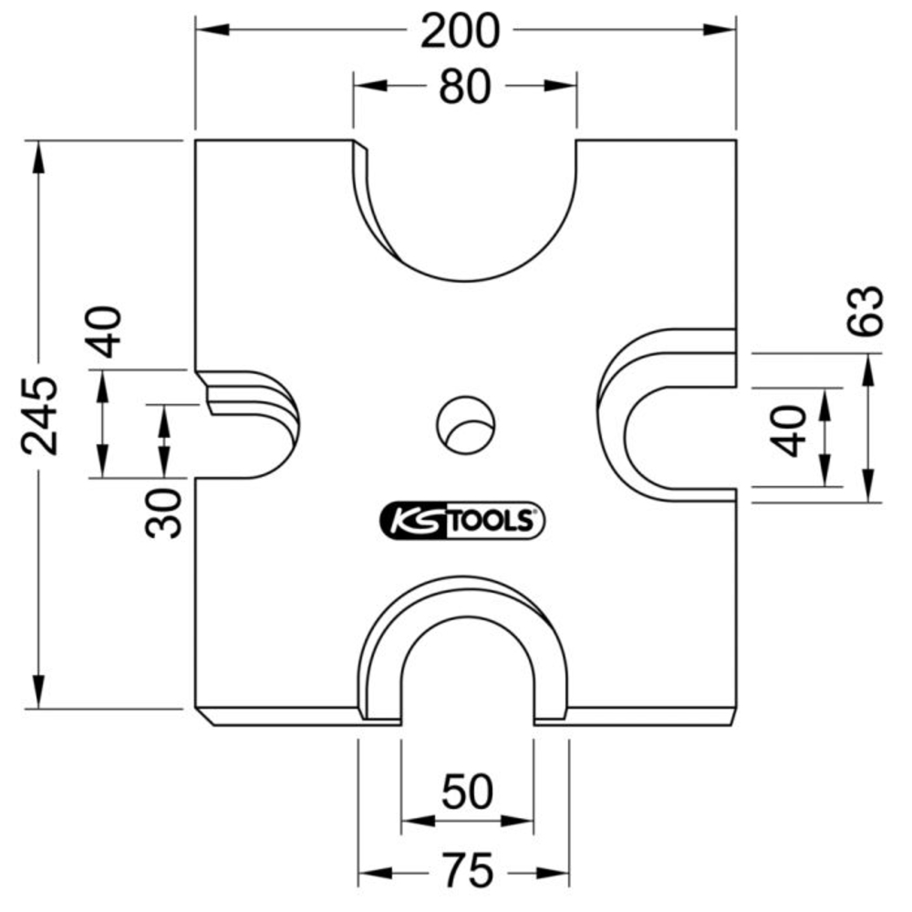 Plaques de prismes Ø 40,0 / 63,0 / 75,0 / 80 mm KSTOOLS - 7001738