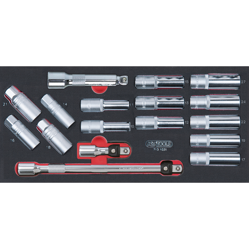 Module de douilles longues et accessoires 1/2