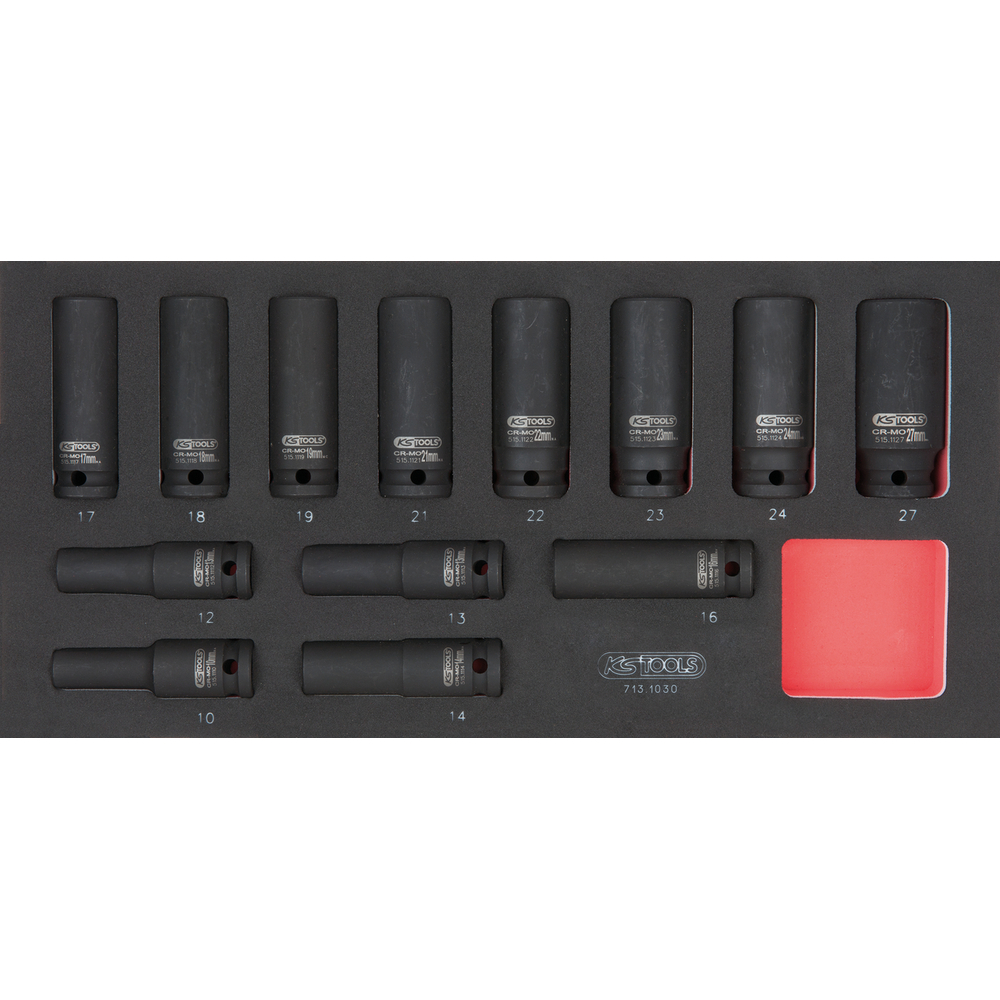 Module de douilles longues à chocs 1/2