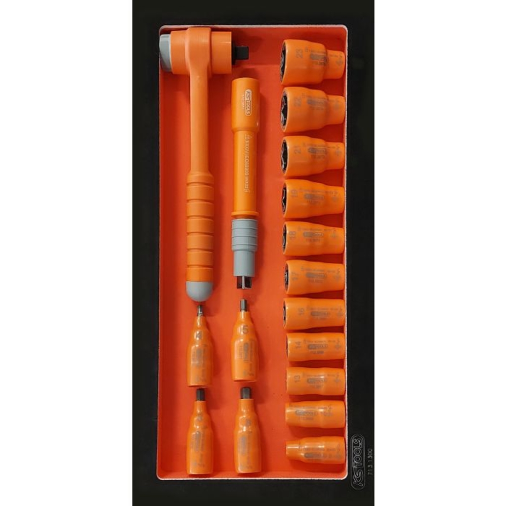 Module de douilles 6 pans et cliquet 3/8