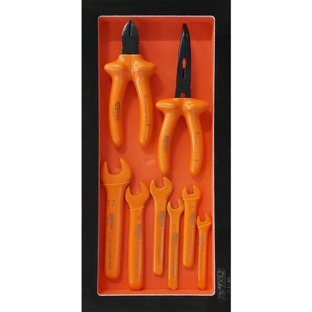 Module de 6 clés à fourches et 2 pinces isolées 1000V KS TOOLS - 713.1124
