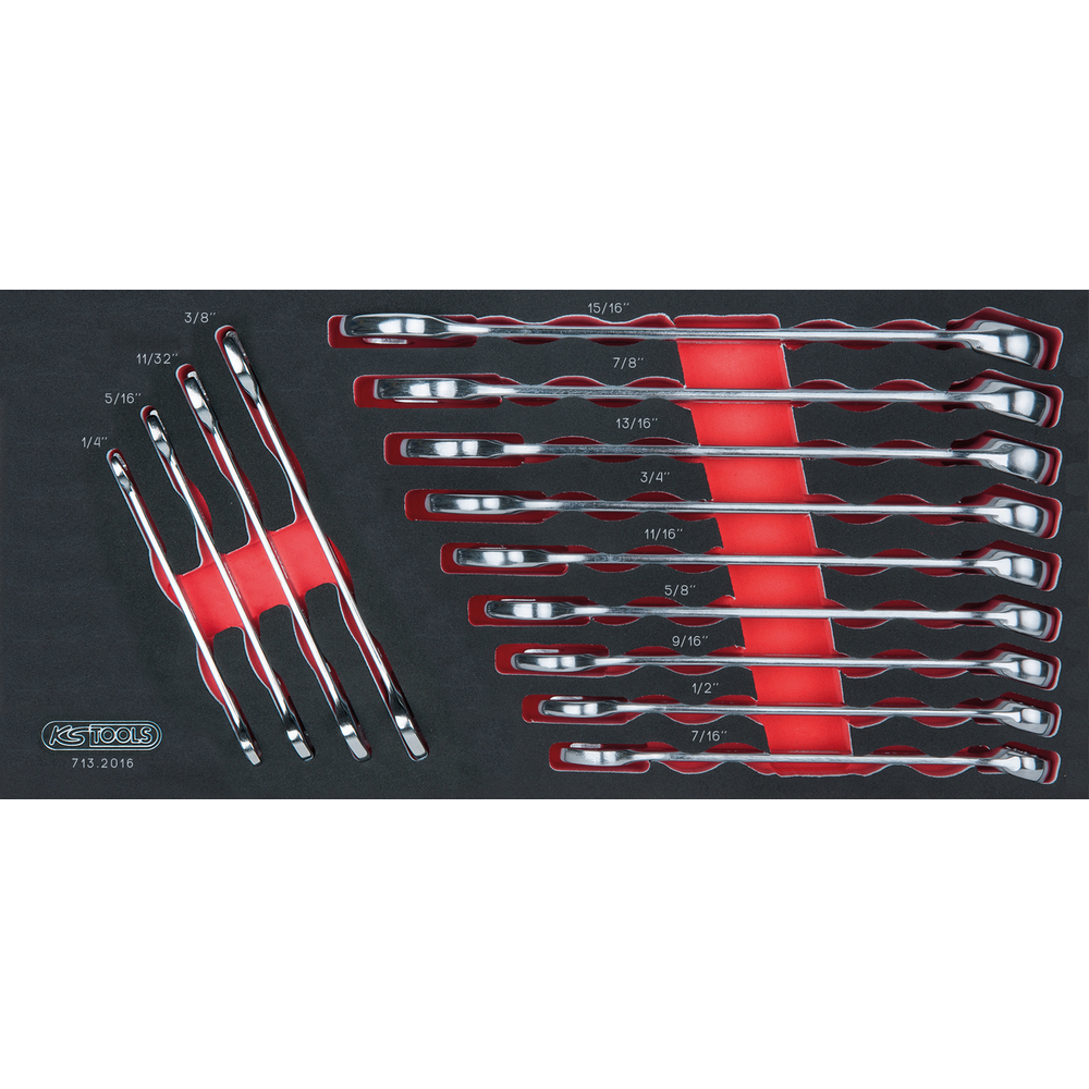 Module de clés mixtes ULTIMATE en pouces 13 pièces KS TOOLS - 713.2016