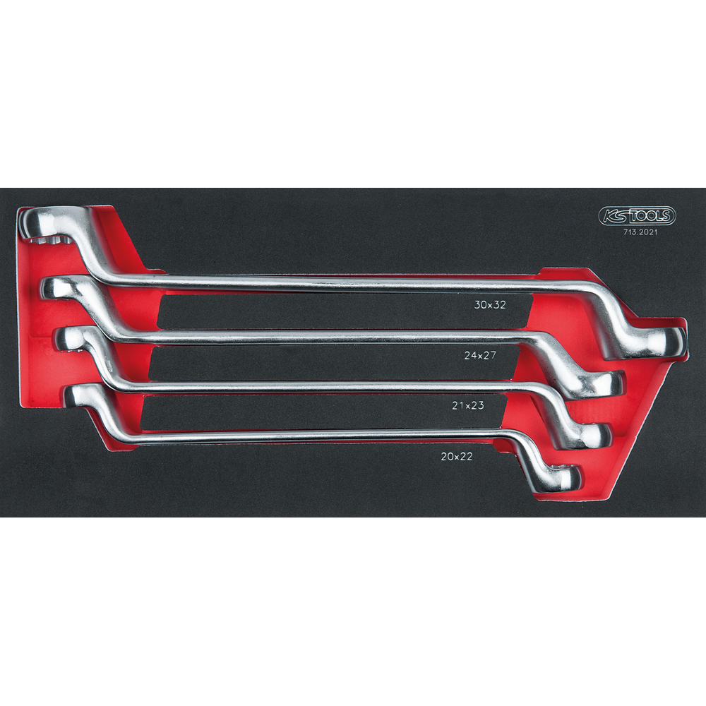 Module de clés polygonales contre-coudées 75° 4 pièces KS TOOLS - 713.2021