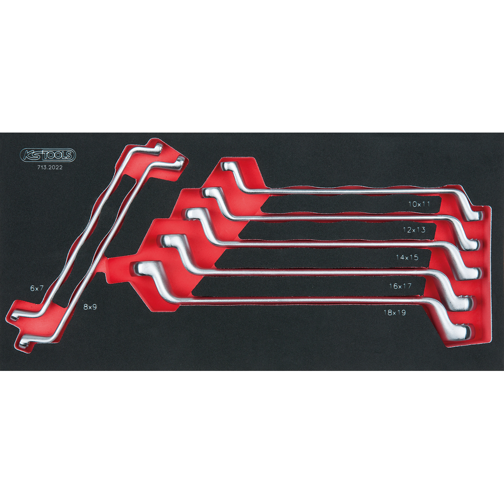 Module de clés polygonales contre-coudées 75° 7 pièces KS TOOLS - 713.2022