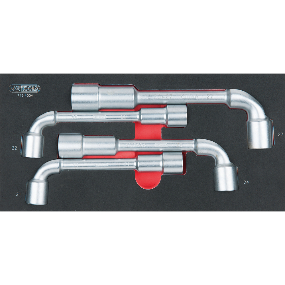 Module de clés à pipe débouchées - 6 pans 4 pièces KS TOOLS - 713.4004