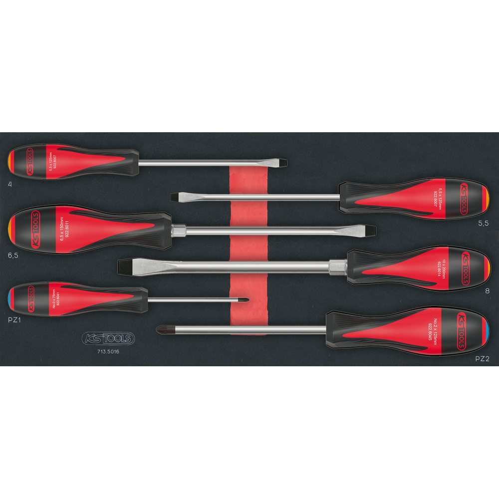 Module de tournevis ULTIMATE Fente - POZIDRIV 6 pièces KS TOOLS - 713.5016