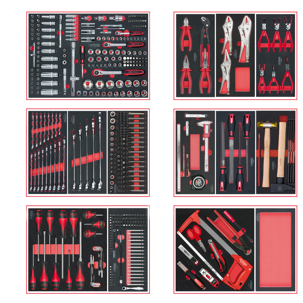 Composition d'outils 6 tiroirs pour servante 455 pièces KS TOOLS - 714.0452
