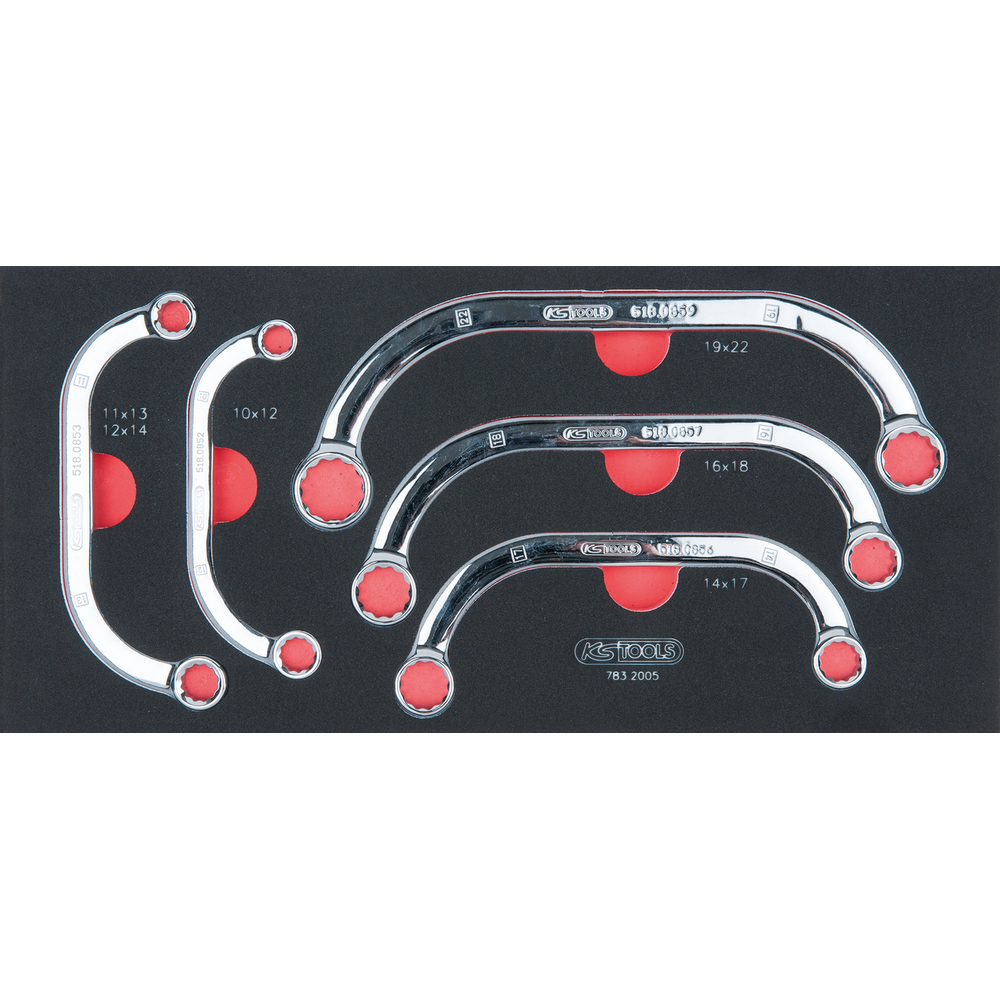 Module de clés polygonales demi-lunes 5 pièces KS TOOLS - 783.2005