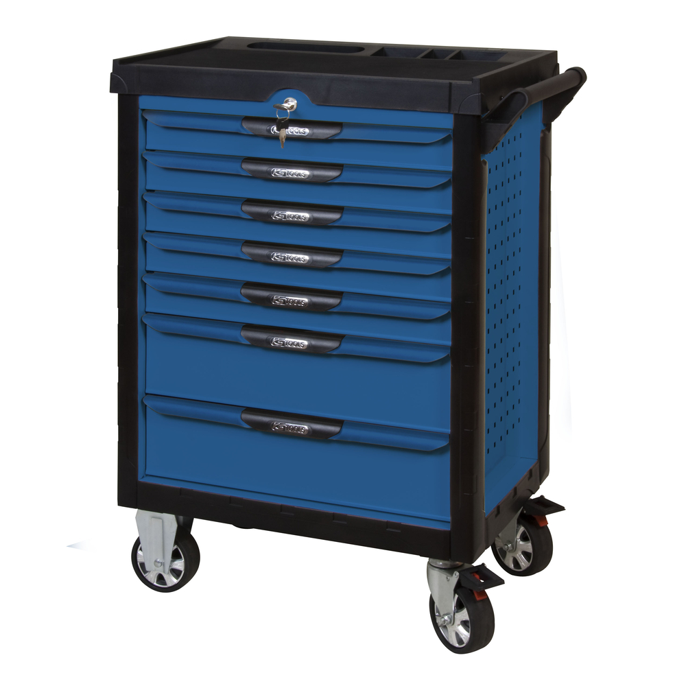 Servante ULTIMATE bleue 7 tiroirs équipée de 158 outils KS TOOLS - 804.7158