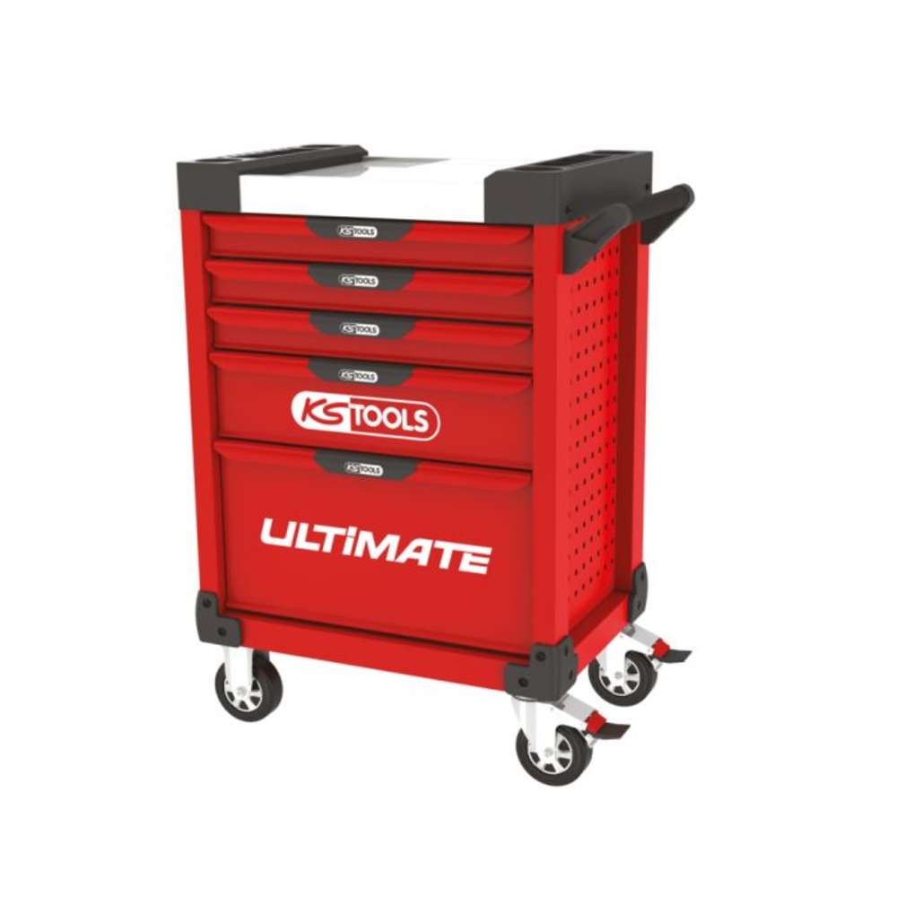 Servante ULTIMATE 5 tiroirs avec composition d’outils pour la carrosserie 166 pièces KS TOOLS - 809.5154