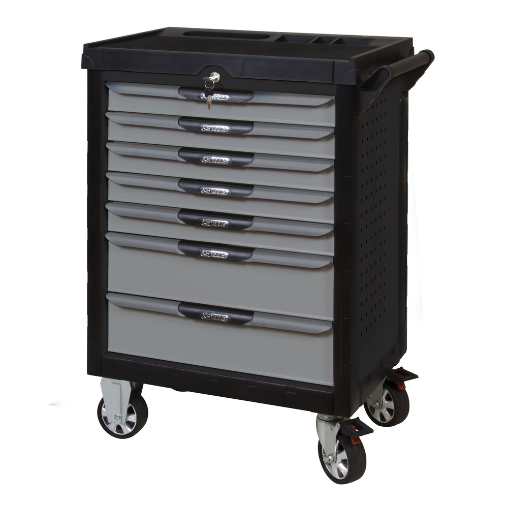 Servante ULTIMATE grise et noire 7 tiroirs équipée de 455 outils KS TOOLS - 816.7452