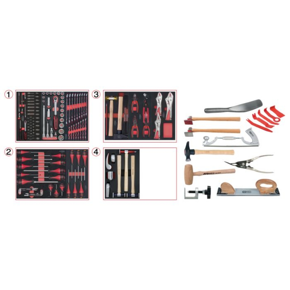 Servante One by One 7 tiroirs spéciale carrosserie, 177 pcs KSTOOLS - 8237177