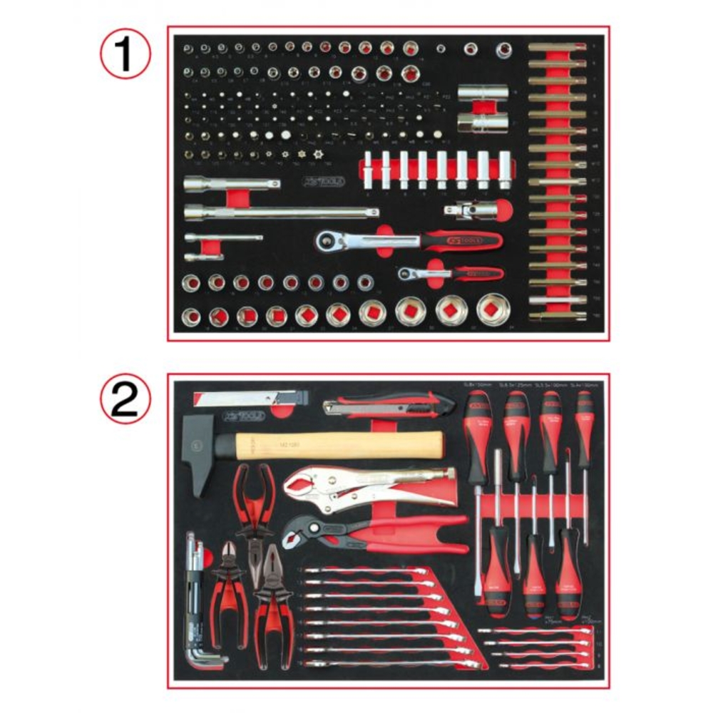 Servante One by One 7 tiroirs équipée de 184 outils KS TOOLS - 823.7184