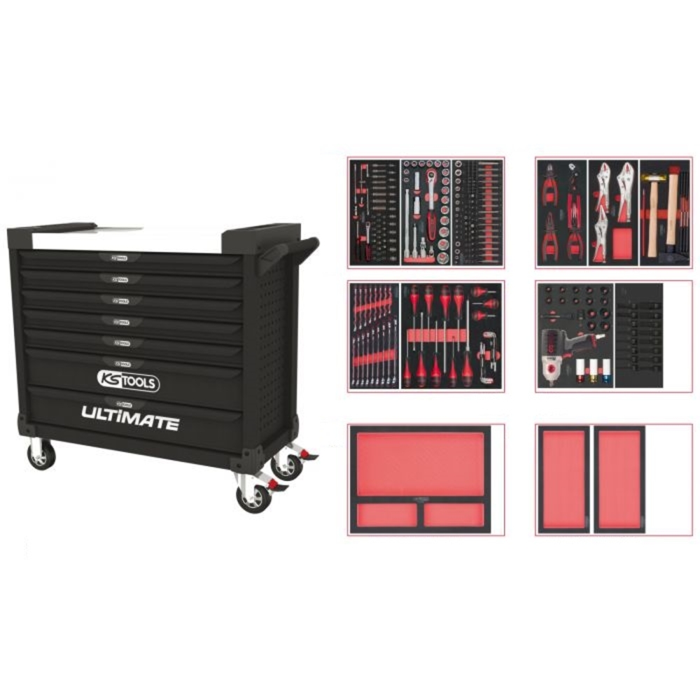 Servante ULTIMATE XL équipée de 263 outils KS TOOLS - 825.7263