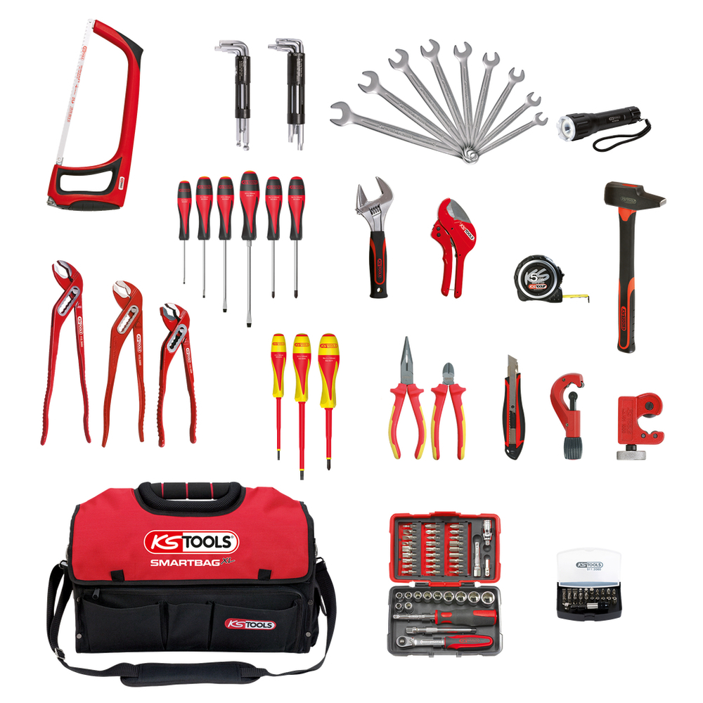 Composition d'outils sanitaire et chauffage en sac SMARTBAG KS TOOLS - 850.0126