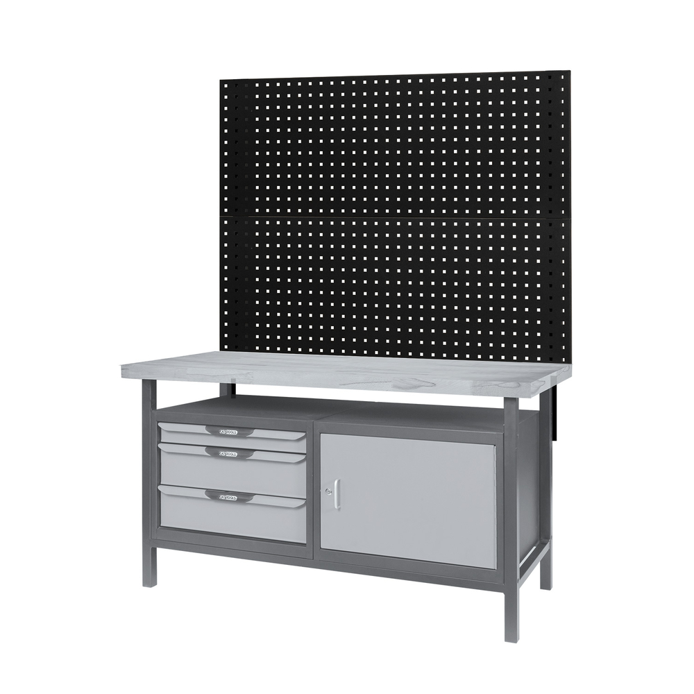 Plateau mural perforé pour fixation de crochets et accessoires 1m50 KS TOOLS - 865.0141