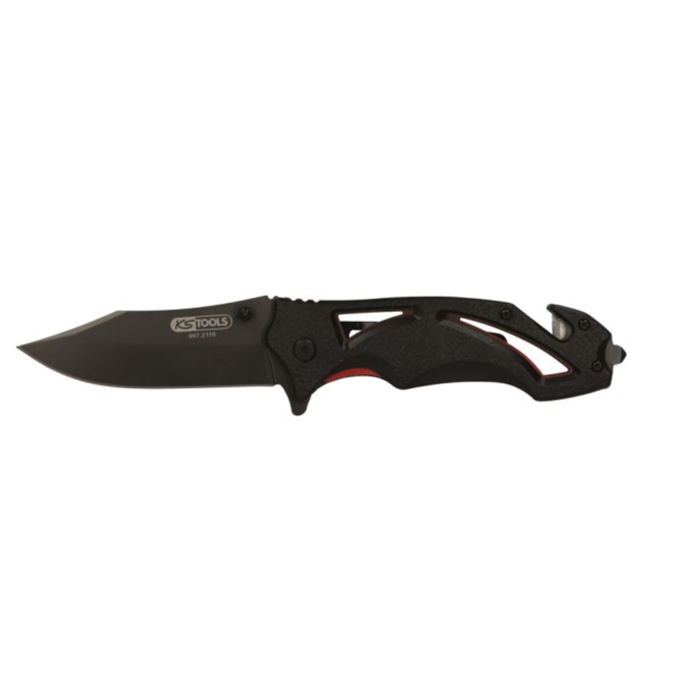 Couteau de poche coupe ceinture et brise-vitre KS TOOLS - 907.2118