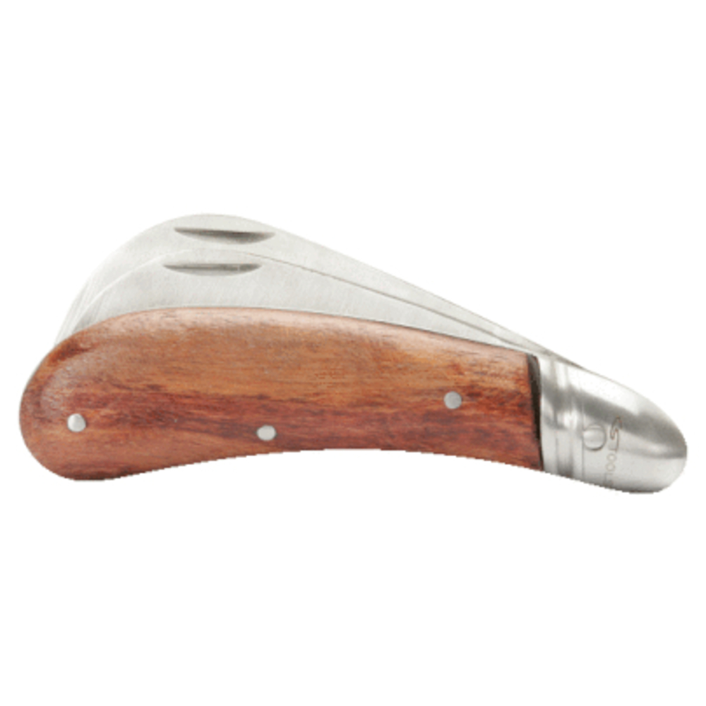 Couteau d'éléctricien avec 1 lame serpette et 1 lame droite Inox KS TOOLS - 907.2186