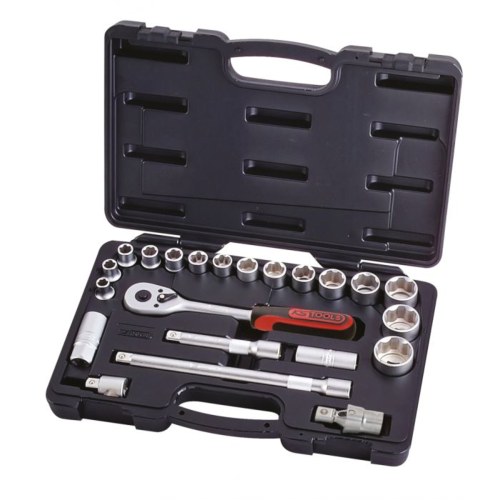 Coffret de douilles et accessoires 1/2