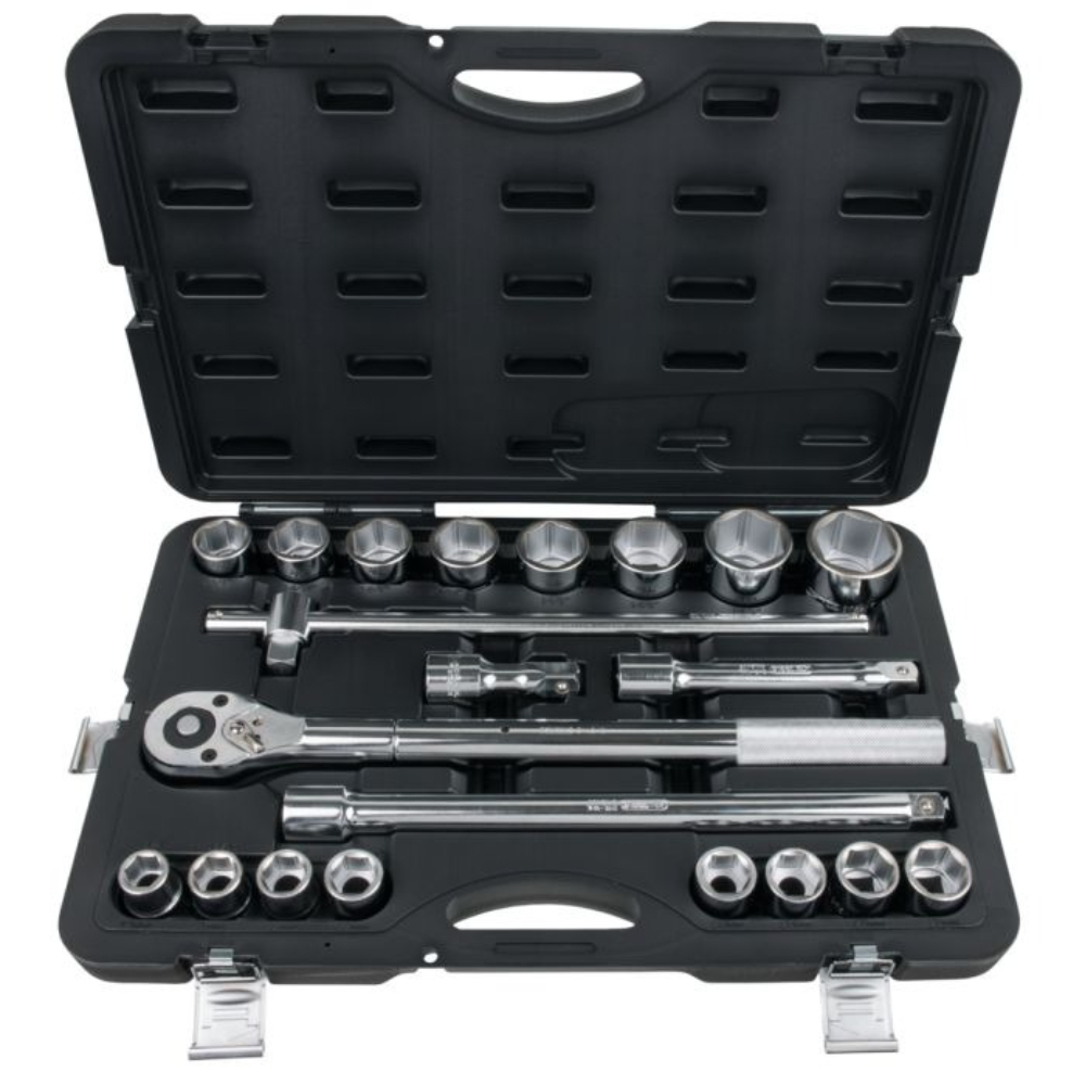 Coffret de 21 douilles 6 pans en pouces et accessoires 3/4