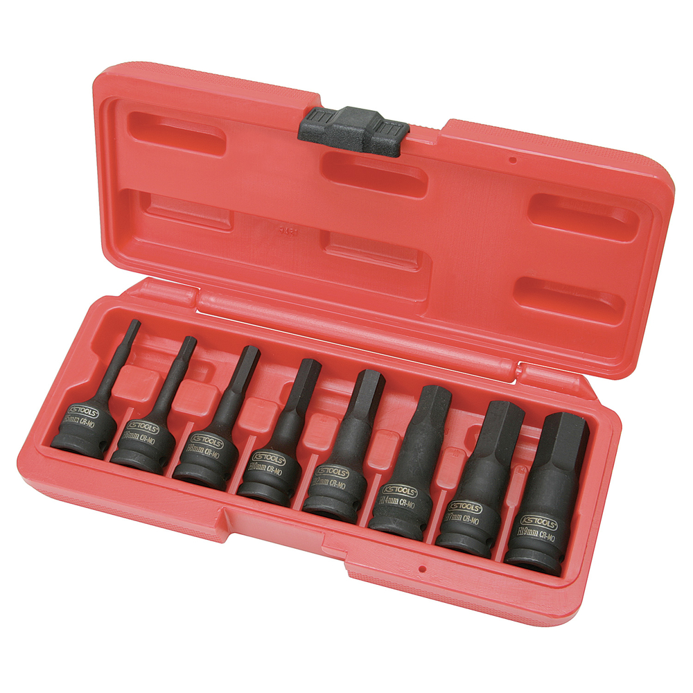 Jeu de douilles mâles à chocs 6 pans 1/2