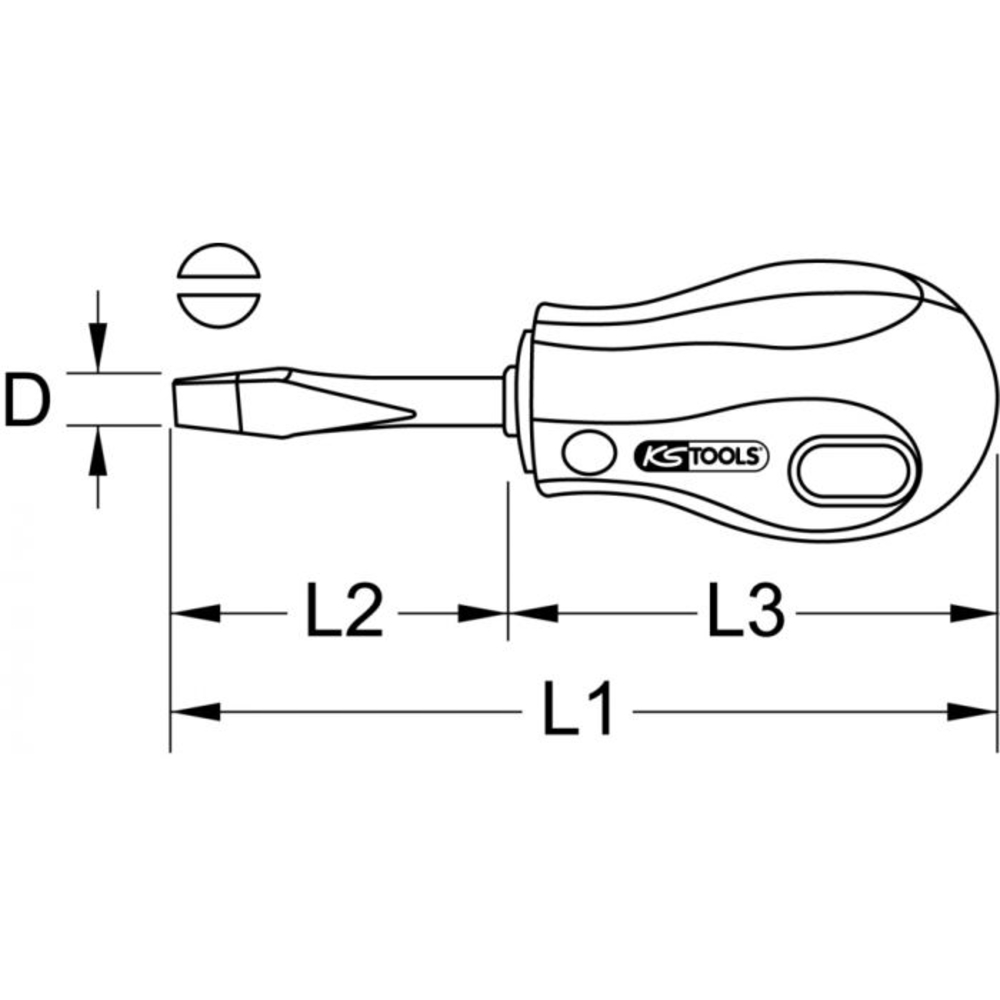 Tournevis ERGOTORQUE tom pouce Fente 6 mm KS TOOLS - 911.1141
