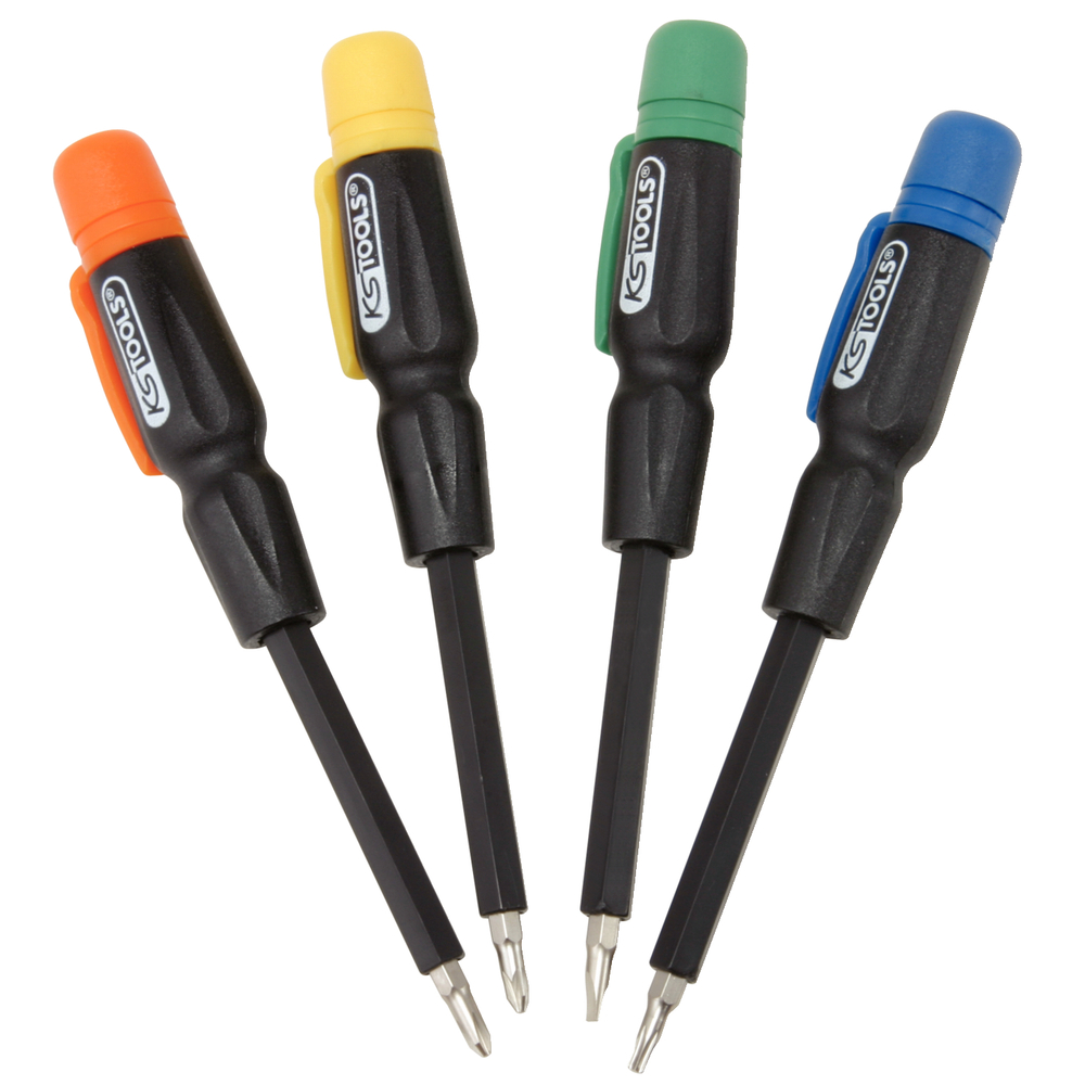 Jeu de 4 tournevis éléctroniques 4 en 1 KS TOOLS - 911.2175