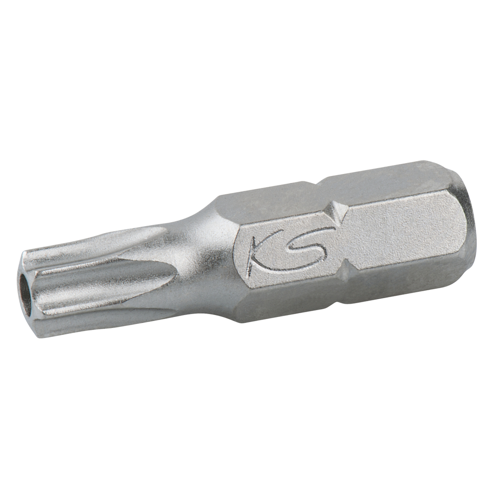 Boîte de 5 embouts de vissage TORX percé 25 mm - 1/4