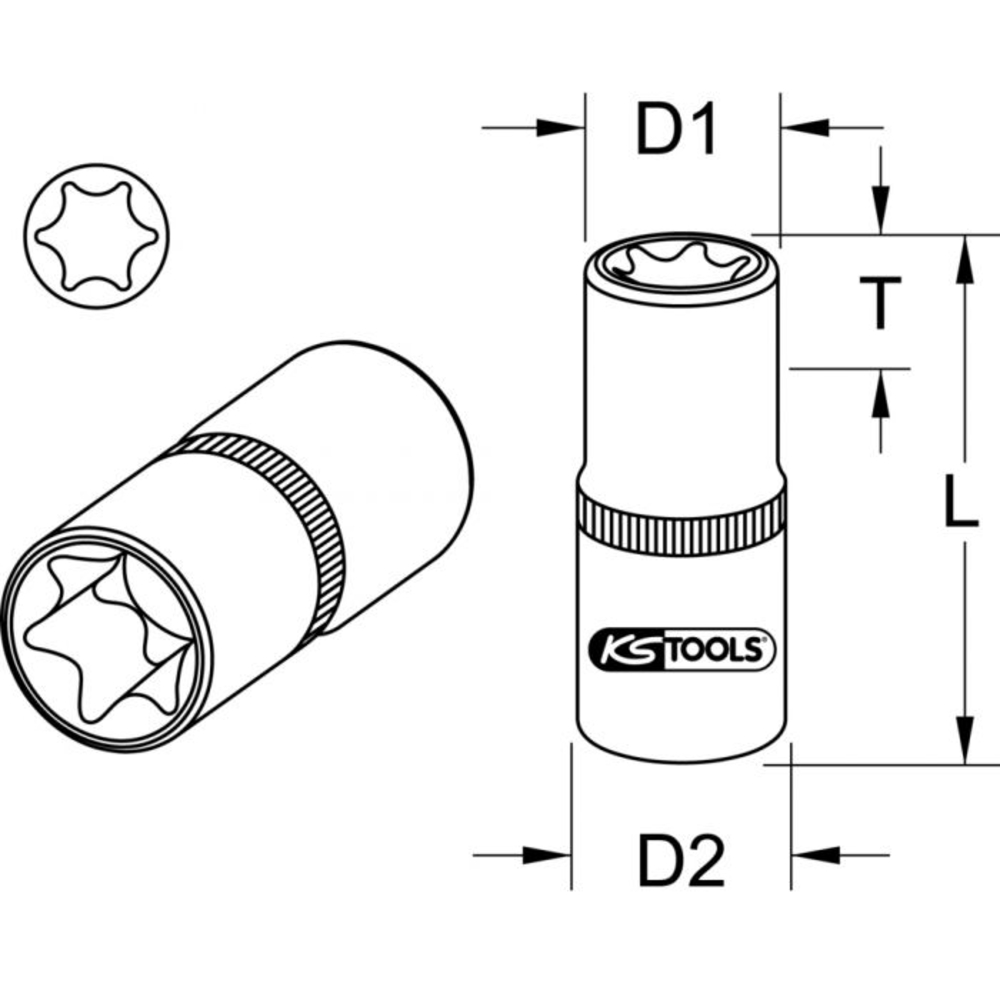Douille ULTIMATE TORX 1/4