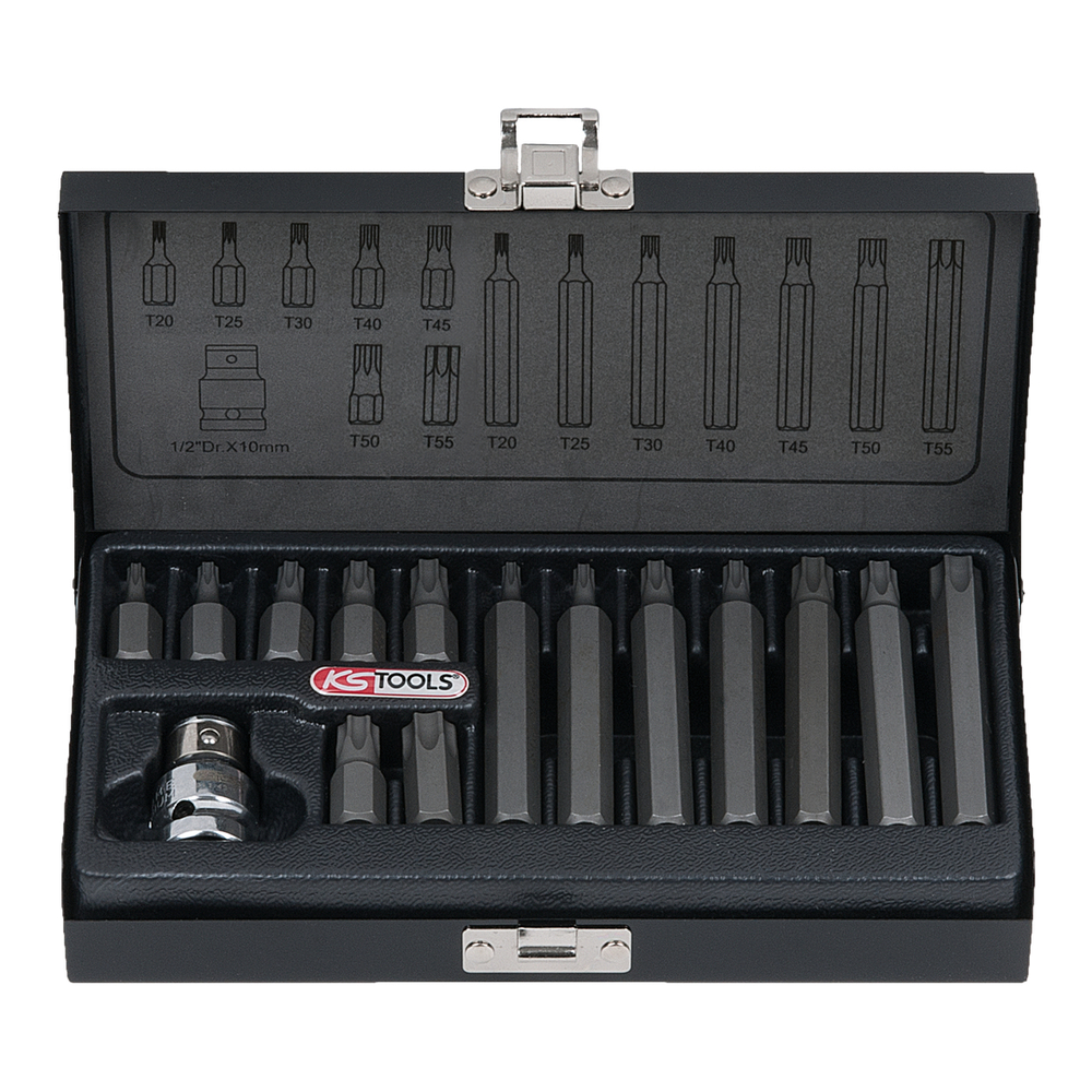 Coffret de 15 Embout de vissages TORX 1/2