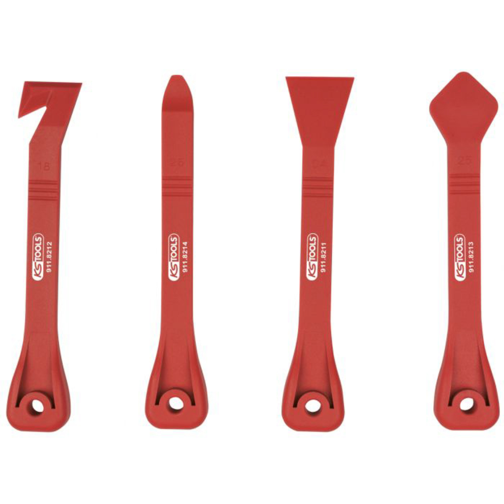 Jeu de leviers et grattoirs pour vitre, 4 pcs KSTOOLS - 911.8210