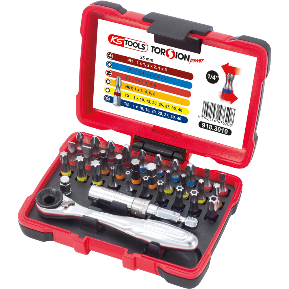 Coffret de 30 embouts de vissage 1/4