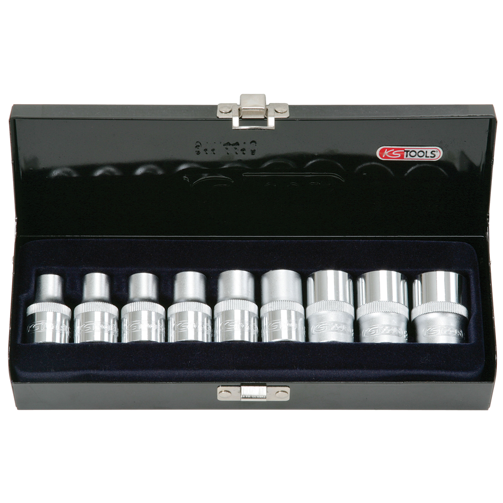 Coffret de 9 douilles TORX 38 mm - 1/2