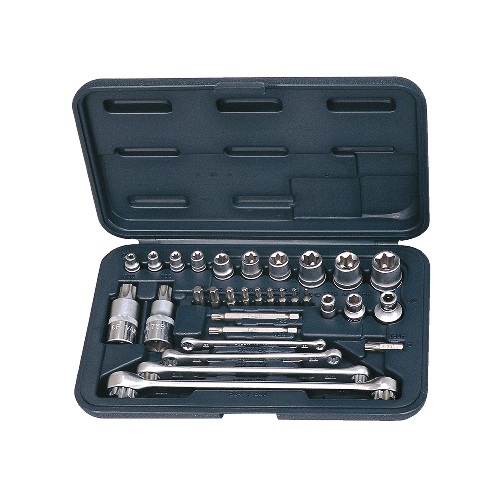 Coffret mâle/femelle TORX 1/4