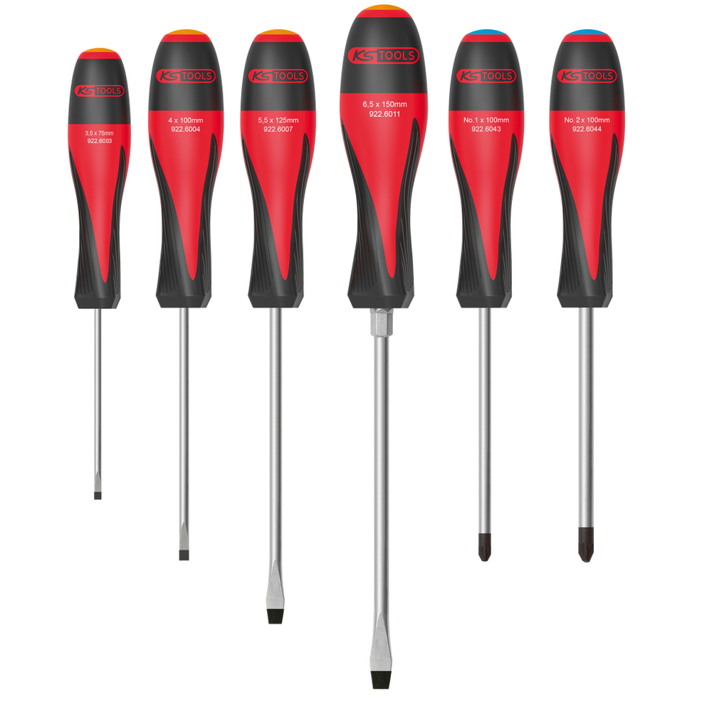Jeu de 6 tournevis ULTIMATE Fente - PZ KS TOOLS - 922.6040