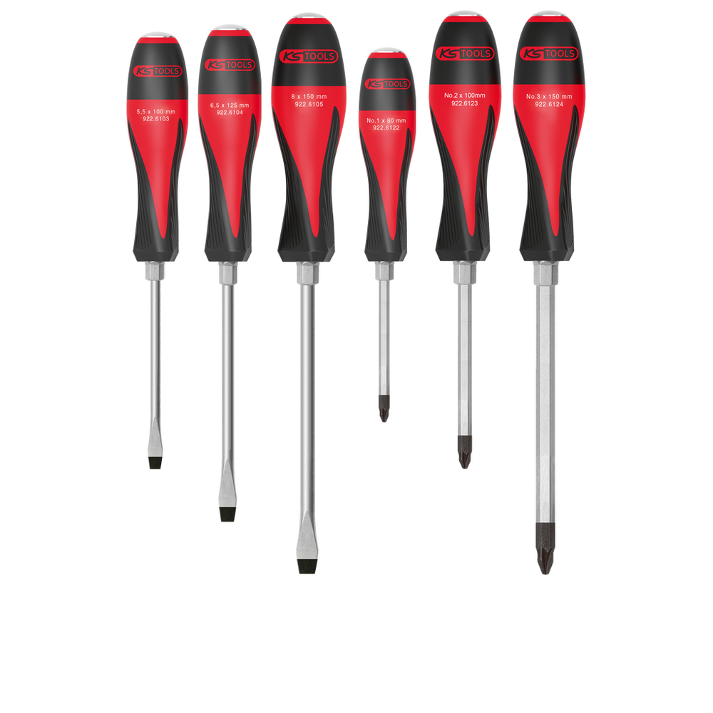 Boîte de 6 tournevis ULTIMATEmax 5,5 à 8 mm - PZ1 à PZ3 KS TOOLS - 922.6120