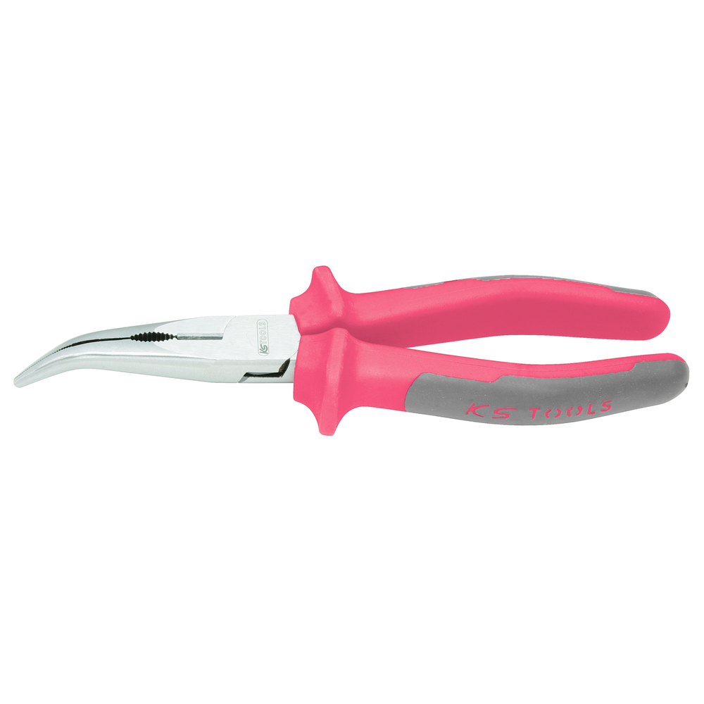 Pince à bec demi-rond coudé 45° ULTIMATE 210 mm KS TOOLS - 922.8023