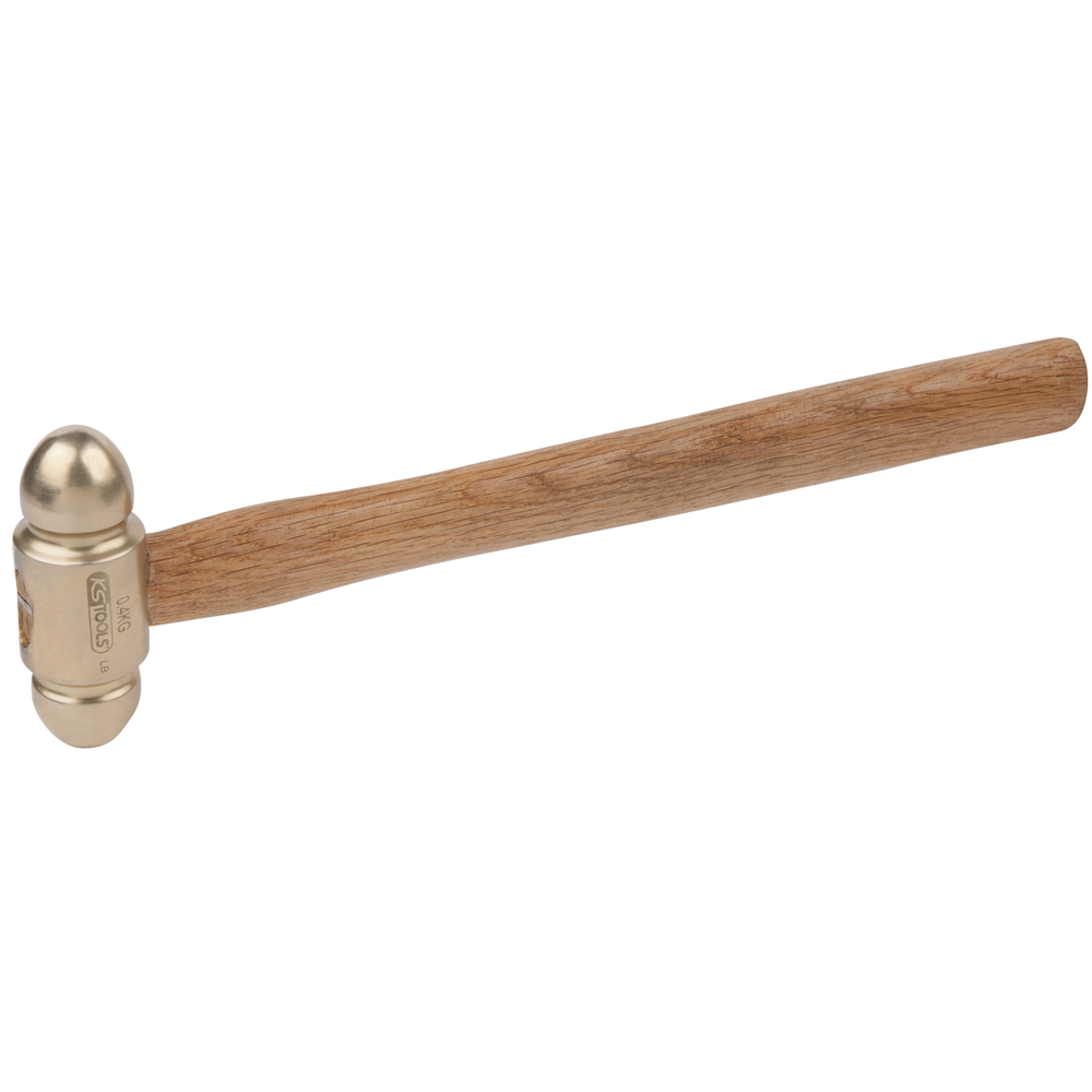 Marteau à panne sphérique BRONZEplus manche hickory tête 300g 310mm KS TOOLS - 963.2108