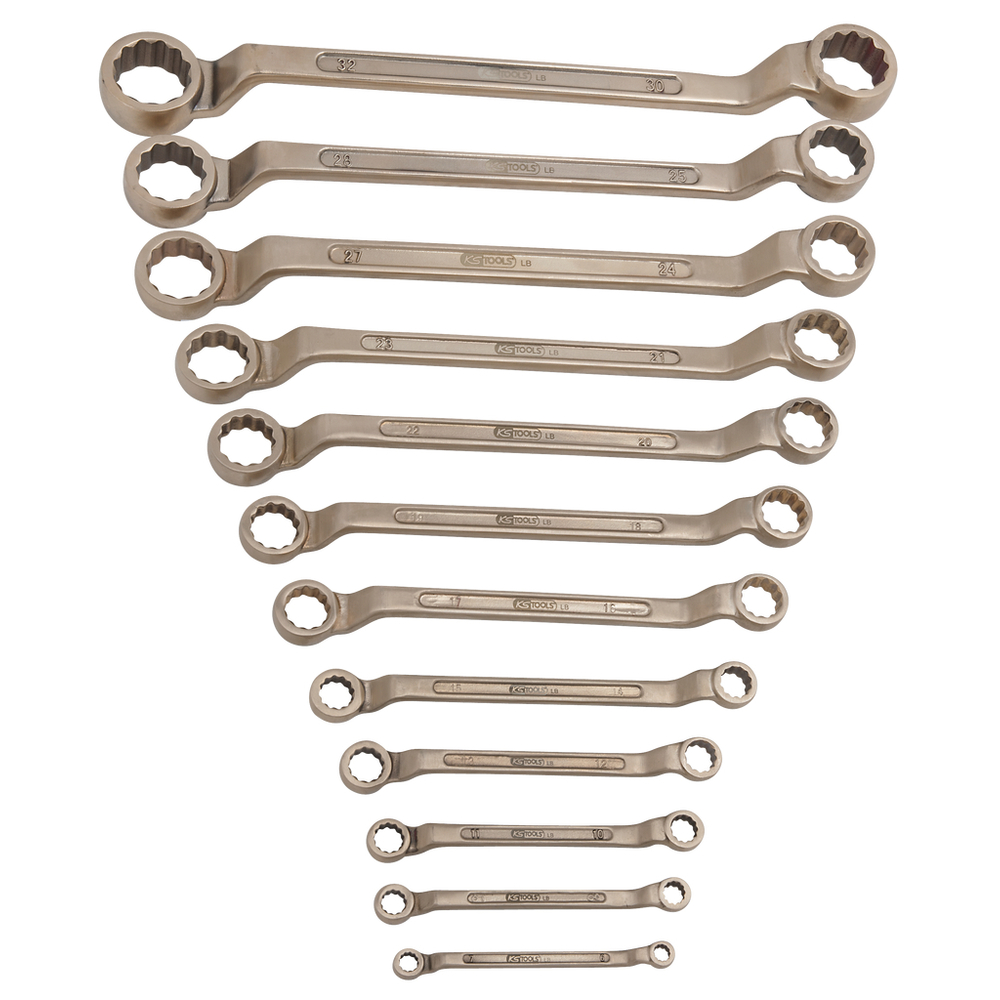 Jeu de clés polygonales contre-coudées BRONZEplus 8 pièces KS TOOLS - 963.7477