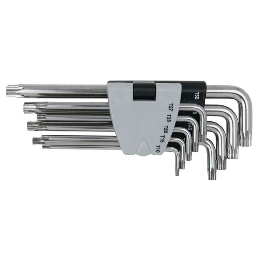 Jeu de 9 clés mâles longues INOX TORX percé KS TOOLS - 964.0620