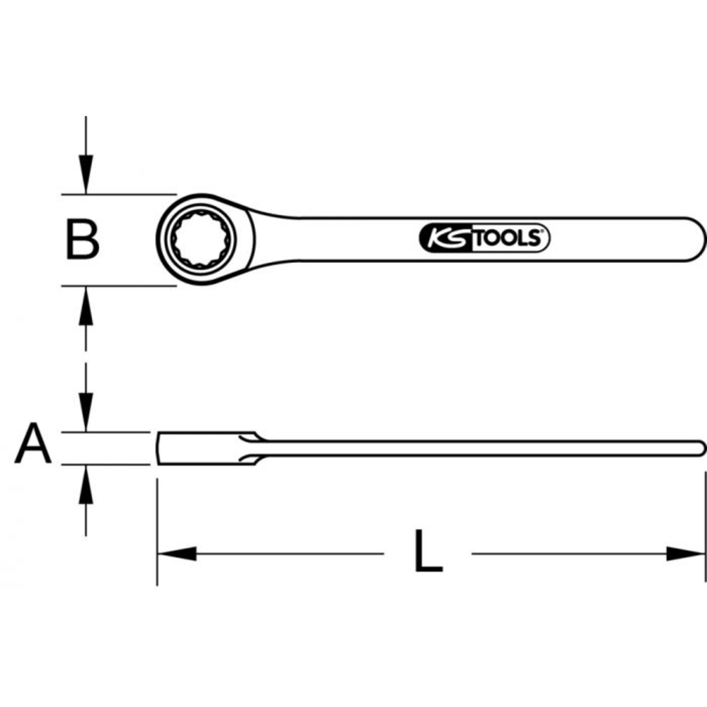 Clé à œil INOX 27 mm KS TOOLS - 964.1027