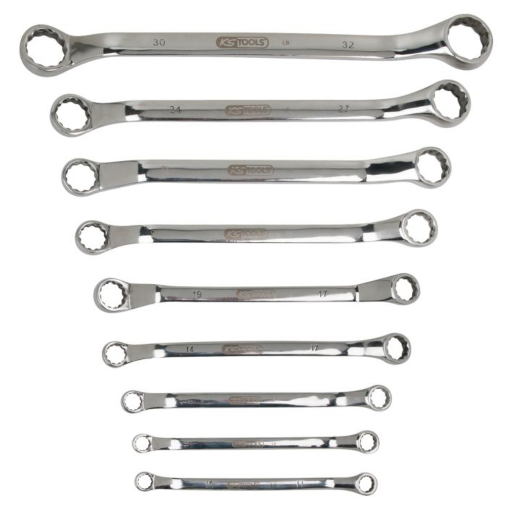 Jeu de 9 clés polygonales contre-coudées INOX KS TOOLS - 964.1140