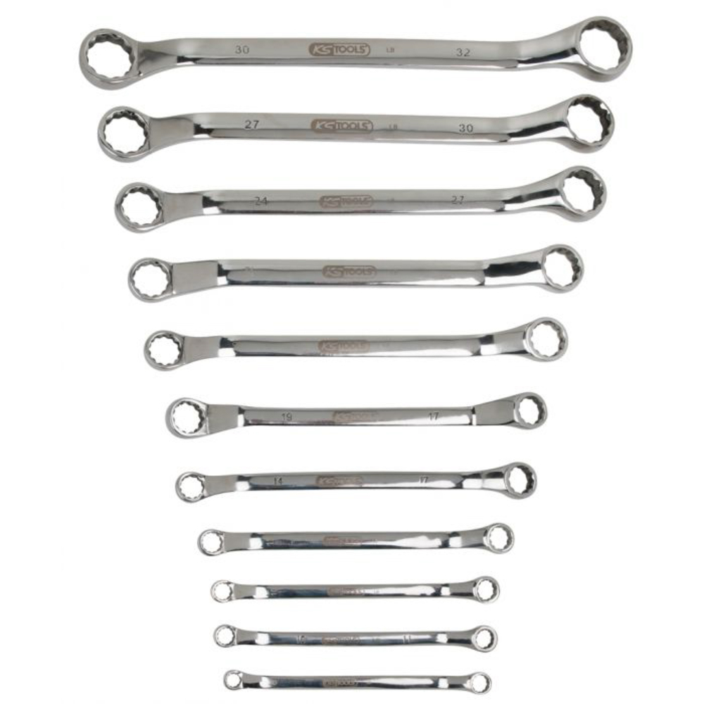 Jeu de 11 clés polygonales contre-coudées INOX KS TOOLS - 964.1145