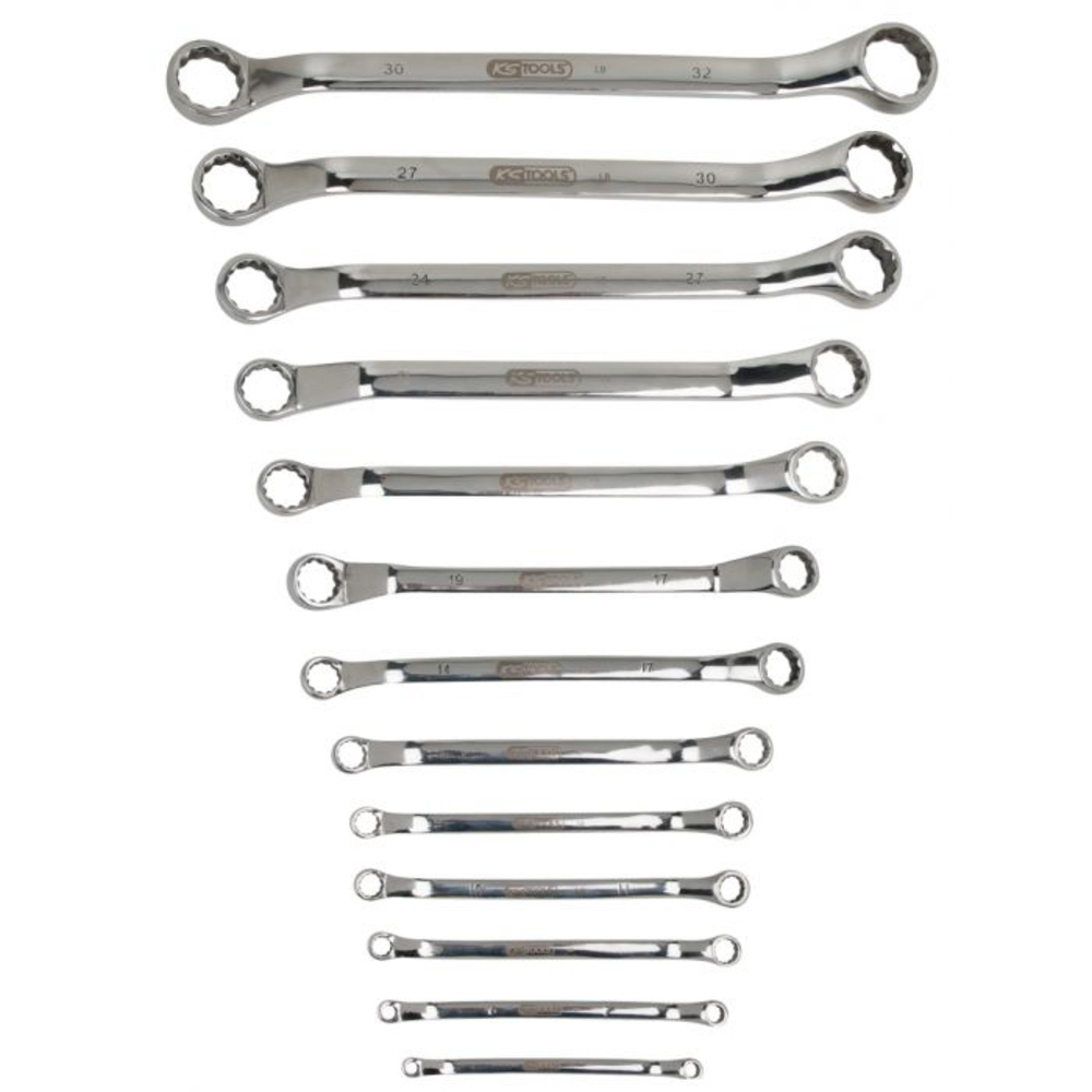 Jeu de 13 clés polygonales contre-coudées INOX KS TOOLS - 964.1150