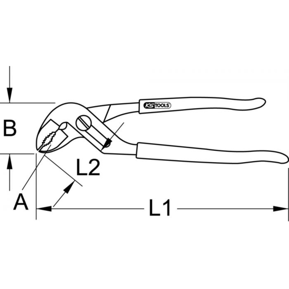 Pince multiprises INOX 250 mm KS TOOLS - 964.1802