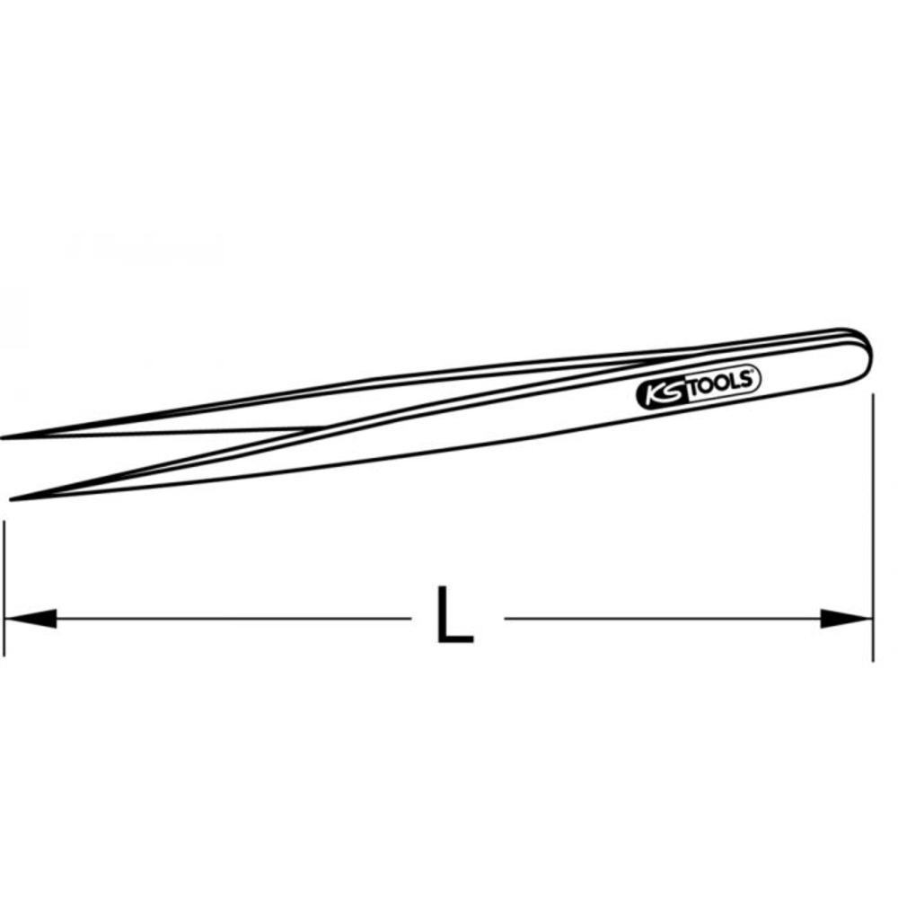 Pince brucelle INOX 200 mm KS TOOLS - 964.2902