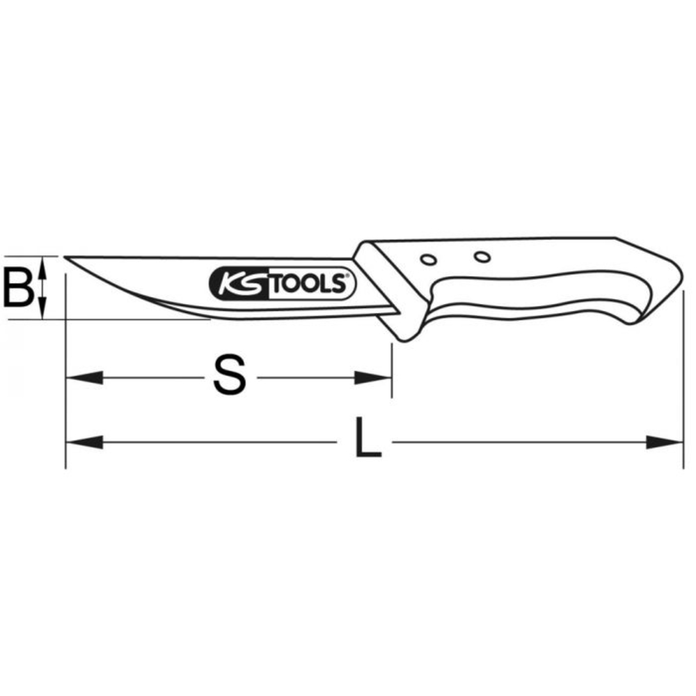 Couteau INOX 180 mm KS TOOLS - 964.3001