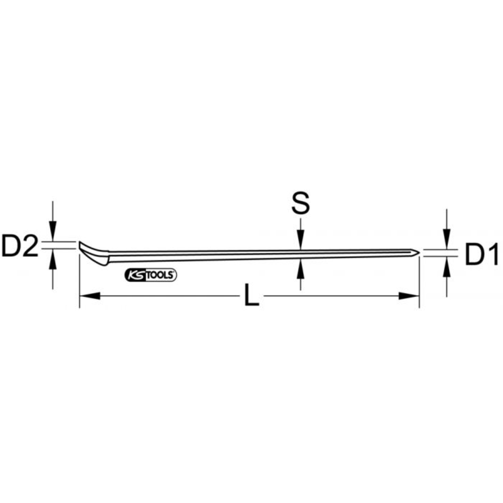 Pied de biche INOX 600 mm KS TOOLS - 964.3302