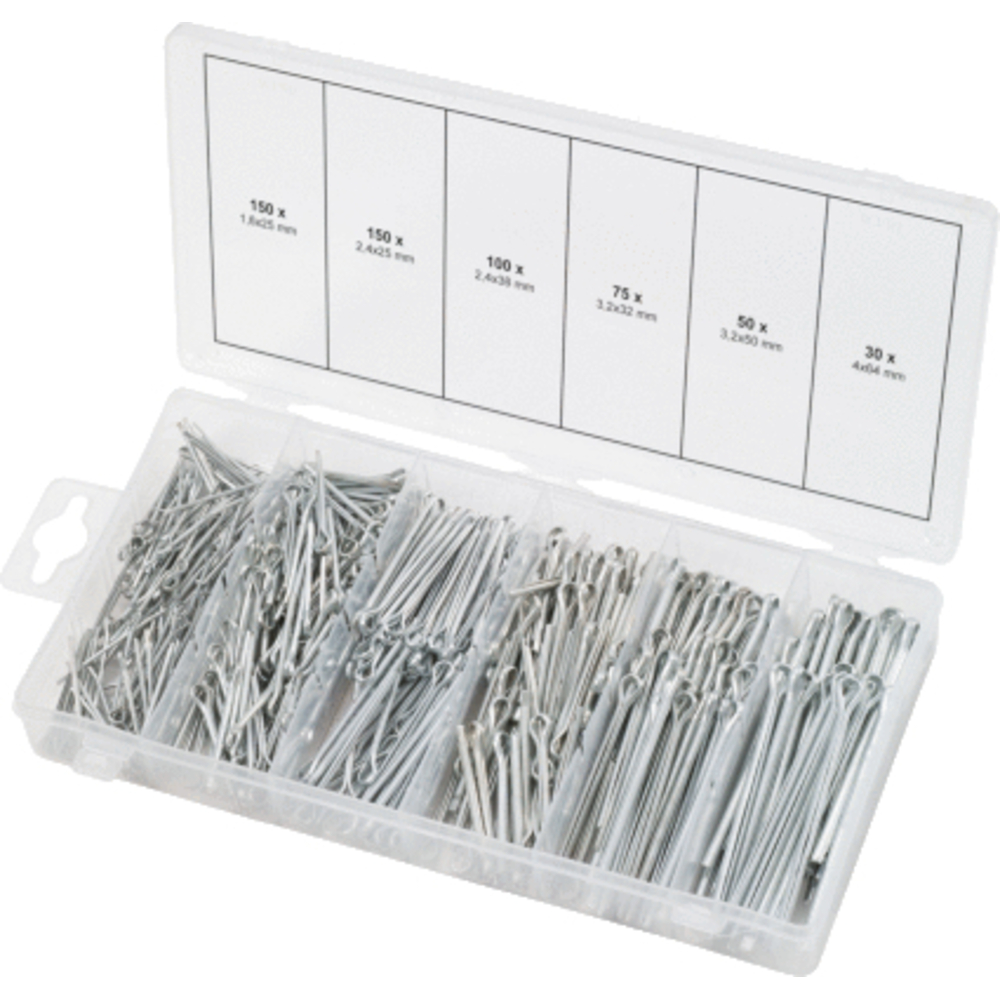 Assortiment de goupilles fendues 555 pièces KS TOOLS - 970.0080