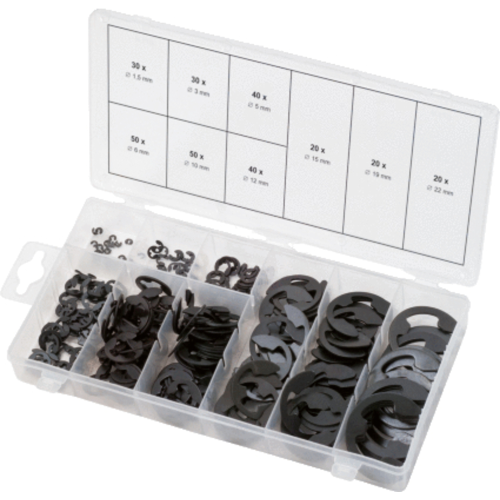 Assortiments de circlips de type E x300 KS TOOLS - 970.0110